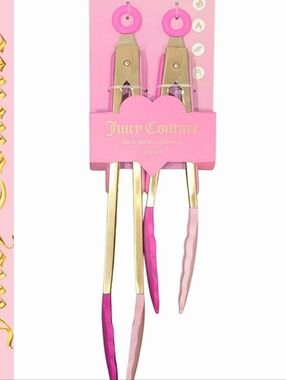 Juicy Couture Home 2-PC Pink Divided Kitchen Tongs